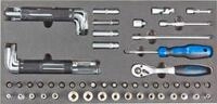 ADB Steckschl&uuml;ssel-Garnitur 1/4", 63-teilig, SW 4-13 bis 20-22 mm,...