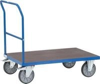 Plattformwagen fetra&reg;, Schiebeb&uuml;gel, Lenk- & Bockrollen, bis 600 kg, Ladefl&auml;che