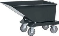 Muldenkipper 4703, 600 l, anthrazit RAL 7016, mit Ablasshahn und Sieb