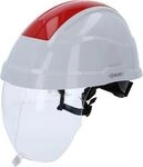 KS-Tools Arbeits-Schutzhelm mit Gesichtsschutz, rot 714894