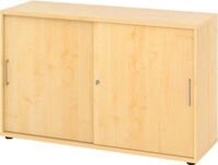 Schiebet&uuml;rschrank Breno, abschlie&szlig;bar, Spanplatte, melaminharzbeschichtet, B 1200 x