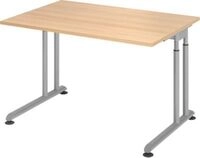 Schreibtisch Breno, manuelle H&ouml;heneinstellung, horizontaler Kabelkanal, B 1200 x T