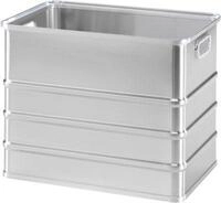 Transportkasten, stapelbar, ungelocht, 120 l