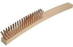 Drahtb&uuml;rste L.350mm Zinnbronzedraht 0,3mm 3-reihig funkenfrei