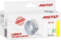 Preisetiketten METO&reg;, f&uuml;r 1-zeilige Preisauszeichner, wiederabl&ouml;sbar, Wellenrand,