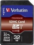 Verbatim Speicherkarte SDHC/SDXC Premium, Speicherkapazit&auml;t 32 GB