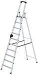 Munk Stufen-Stehleiter, Aluminium, einseitig begehbar, geriffelte Stufen, bis 150 kg,
