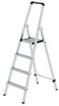 Munk Stufen-Stehleiter, Aluminium, 80 mm Stufen, max. 150 kg, rutschsicher, konische
