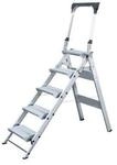 Munk Klapptreppe, Aluminium, stabiler Doppelholm, rutschfeste Kunststoffschuhe,