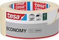 tesa Malerband Economy, 50 m &times; 50 mm, chamois &ndash; glatte Fl&auml;chen, leicht abl&ouml;sbar,