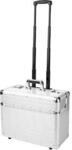 ALUMAXX Pilotenkoffer, mit Tragegriff und Rollen, mit Laptopfach, Aluminium, silber