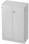 Aktenschrank, 3 OH, B 800 x T 420 x H 1270 mm, abschlie&szlig;bar, lichtgrau
