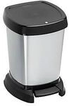 Kosmetikeimer Rotho PASO, 6 l, herausnehmbarer Inneneimer, Kunststoff, silber