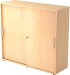Schiebet&uuml;renschrank, 3 OH, B 1200 x T 400 x H 1100 mm, Ahorn-Dekor