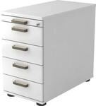 Standcontainer TOPAS LINE, 4 Sch&uuml;be, 1 Utensilienauszug, abschlie&szlig;bar, B 428 x T