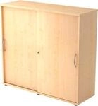 Schiebet&uuml;renschrank TARA, 3 Ordnerh&ouml;hen, B 1200 x T 400 x H 1180 mm, abschlie&szlig;- &