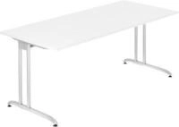 Schreibtisch TARA, C-Fu&szlig;, Rechteck, B 1800 x T 800 x H 720 mm, wei&szlig;