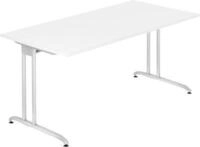 Schreibtisch TARA, C-Fu&szlig;, Rechteck, B 1600 x T 800 x H 720 mm, wei&szlig;