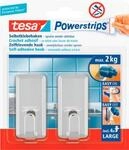 tesa Powerstrips Haken Large, eckig, chrom