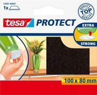 tesa&reg; Filzgleiter Protect&reg;, rechteckig, selbstklebend, L 80 x B 100 mm, braun, 1