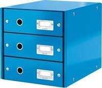 LEITZ&reg; 3 Schubladen Click + Store, hoch, blau