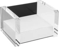 WEDO Zettelbox, glasklar/schwarz