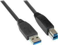 Anschlusskabel USB 3.0 Stecker A/B, 5m, schwarz