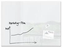 SIGEL Glas-Whiteboard Artverum, Ecken gefasert/poliert, magnetisch, inkl. 2 x