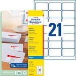 Avery Zweckform Adressetiketten J8160-25, geeignet f&uuml;r Inkjetdrucker, 63,5 x 38,1