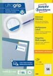 AVERY Zweckform Universal-Etiketten 3668, ultragrip, 52,5 x 21,2 mm, 5600 St&uuml;ck
