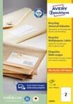 Etiketten AVERY&reg; Zweckform, f&uuml;r Druckertyp Inkjet/Laser, rechteckig, nachhaltig, A4