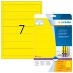 Herma Ordneretiketten A4, 192 mm lang, permanent haftend/bedruckbar, 140 St&uuml;ck, gelb