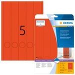 Herma Ordneretiketten A4, 297 mm lang, permanent haftend/bedruckbar, 100 St&uuml;ck, rot