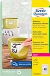 Avery Zweckform Wetterfeste Folien-Etiketten L4716REV-20, &oslash; 30 mm, wiederabl&ouml;sbar,