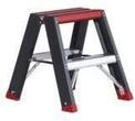 Doppelstufenstehleiter Professional Topline, Aluminium, 4 Stufen, schwarz