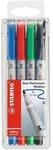 Folienschreiber OHPen universal, non-permanent - im 4er-Etui, 1,0 mm