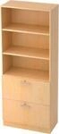 Schrank ULM, mit H&auml;ngeregistraturausz&uuml;gen, 3 OH, H 2004 x B 800 x T 420 mm,