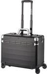 ALUMAXX Business Trolley PANDORA, mit Tragegriff und Rollen, Aluminium, mattschwarz