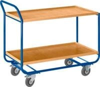 Tischwagen m. Holzrand, L 1000 x B 575 mm, 2 Etagen