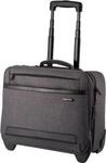 LIGHTPAK Overnight-Trolley, mit Tragegriff und Rollen, Polyester, grau
