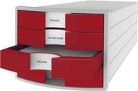 Schubladenbox HAN Impuls 2.0, 4 Schubladen, Format A4, stapelbar,