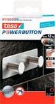 tesa Powerbutton Hakenleiste Classic, Edelstahl, 2 oder 3 Haken, h&auml;lt bis max. 12