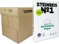 Steinbeis Recyclingpapier 1, DIN A4, 80 g/m&sup2;, pressewei&szlig;, 2500 Blatt wei&szlig;