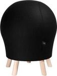 Hocker Sitness Alpine, mit integriertem Gymnastikball, Bezug 75 % Schurwolle, schwarz