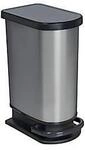 Treteimer Rotho mono PASO, 50 l, oval, Kunststoff, carbon metallic