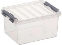 Aufbewahrungsbox Sunware Q-LINE, Verschlussclips, transparent, stapelbar, 2 l, L 200