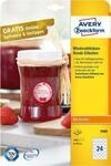 AVERY&reg; Zweckform Klebeetiketten, blanko, &Oslash; 40 mm, rund, f&uuml;r alle Drucker, wei&szlig;