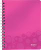 LEITZ Notizbuch WOW 4641, DIN A5, kariert, pink