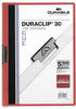 Durable Klemmmappe Duraclip, DIN A4, Kunststoff, mit Clip, rot