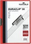 Durable Klemmmappe Duraclip, DIN A4, Kunststoff, mit Clip, rot